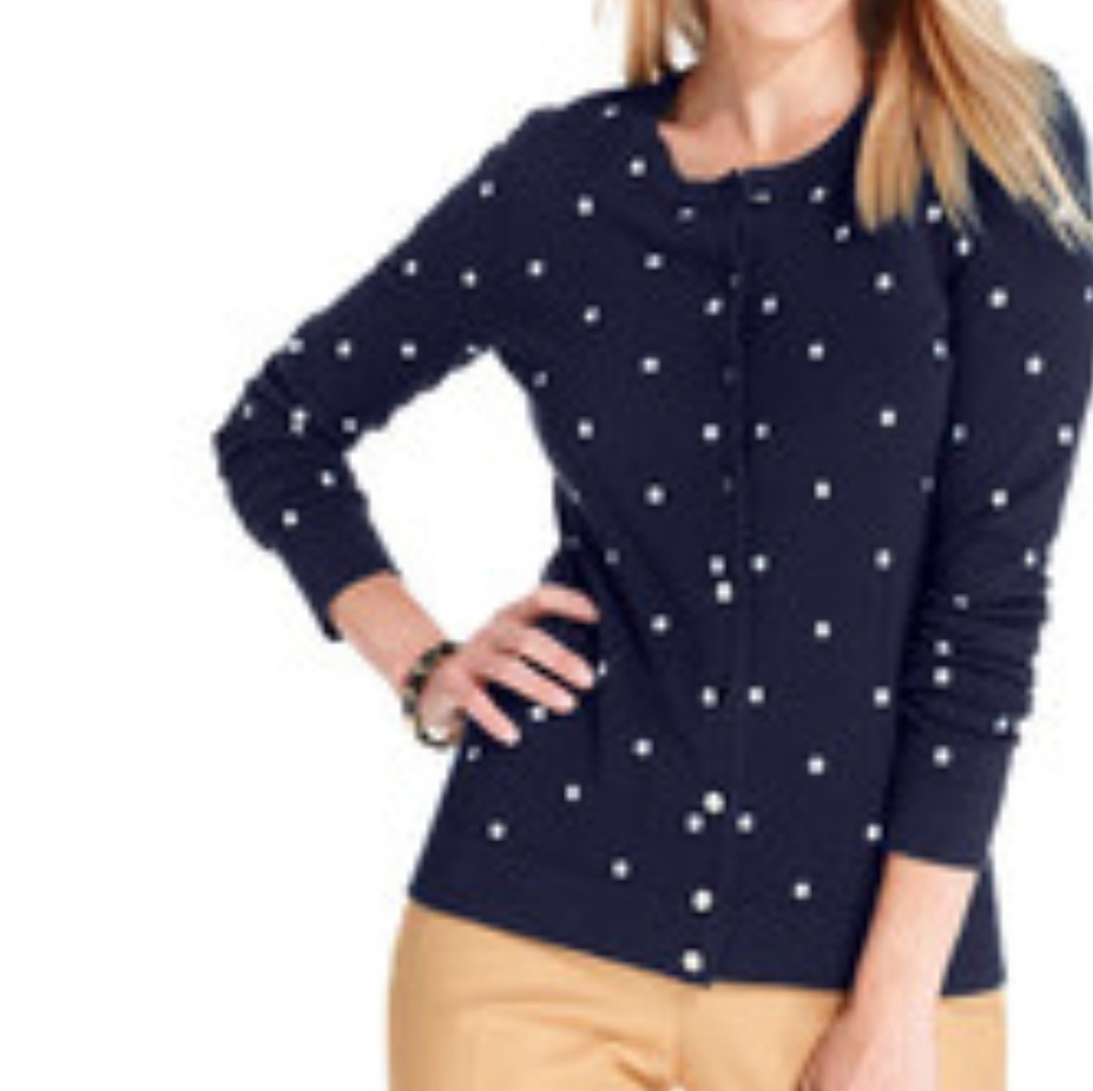 Charter Club polka-dot cardigan size medium